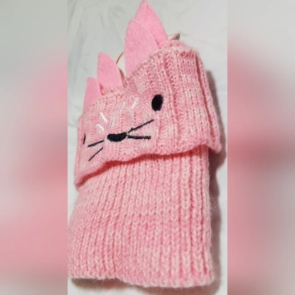 Kids Kitty Cat Face Boot Cuffs